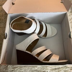 White Wedge Sandals